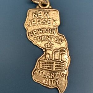 New Jersey State Sterling Silver Jewelry Charm #travel #Atlantic City